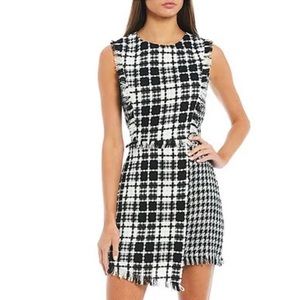 GB Frayed Detail Mixed Tweed Dress